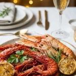 Spanish Christmas Eve seafood plate