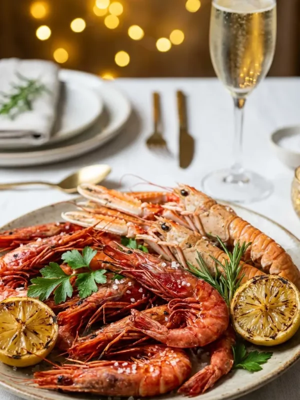 Spanish Christmas Eve seafood plate